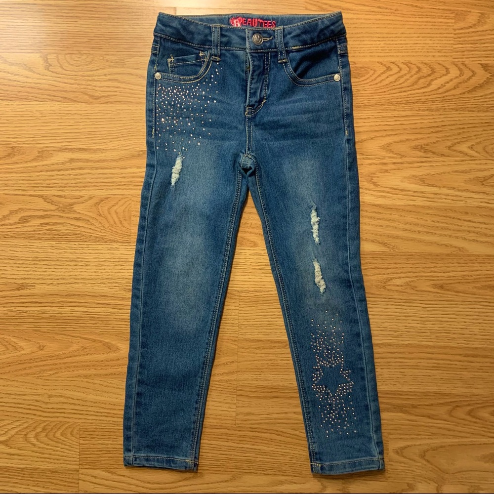 Beautees Embellished Jeans- 4